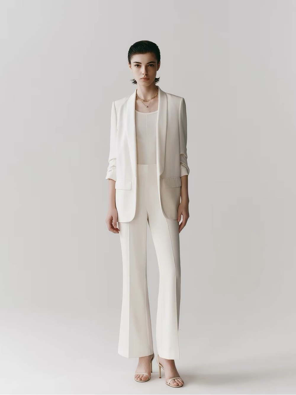 🌟Buy 1 Get 1 FREE NEW H&M Satin Blazer White Cream - Size 6